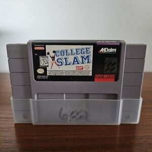 College Slam Authentic SNES Super Nintendo Aklaim 1996